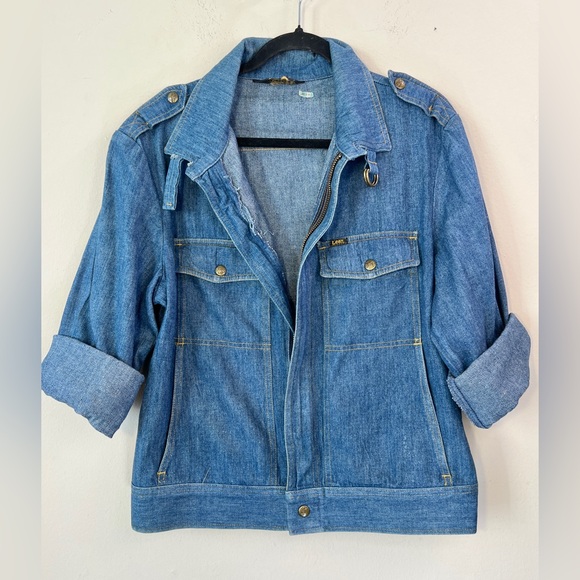 AMAZING Vintage Lee Pilot’s Jean Jacket in Blue Denim - Picture 3 of 7